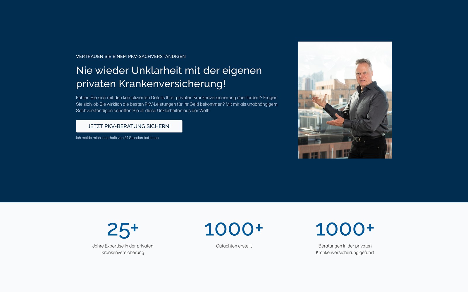 Sachverständigen-Seite: „Vertrauen Sie einem PKV-Sachverständigen“