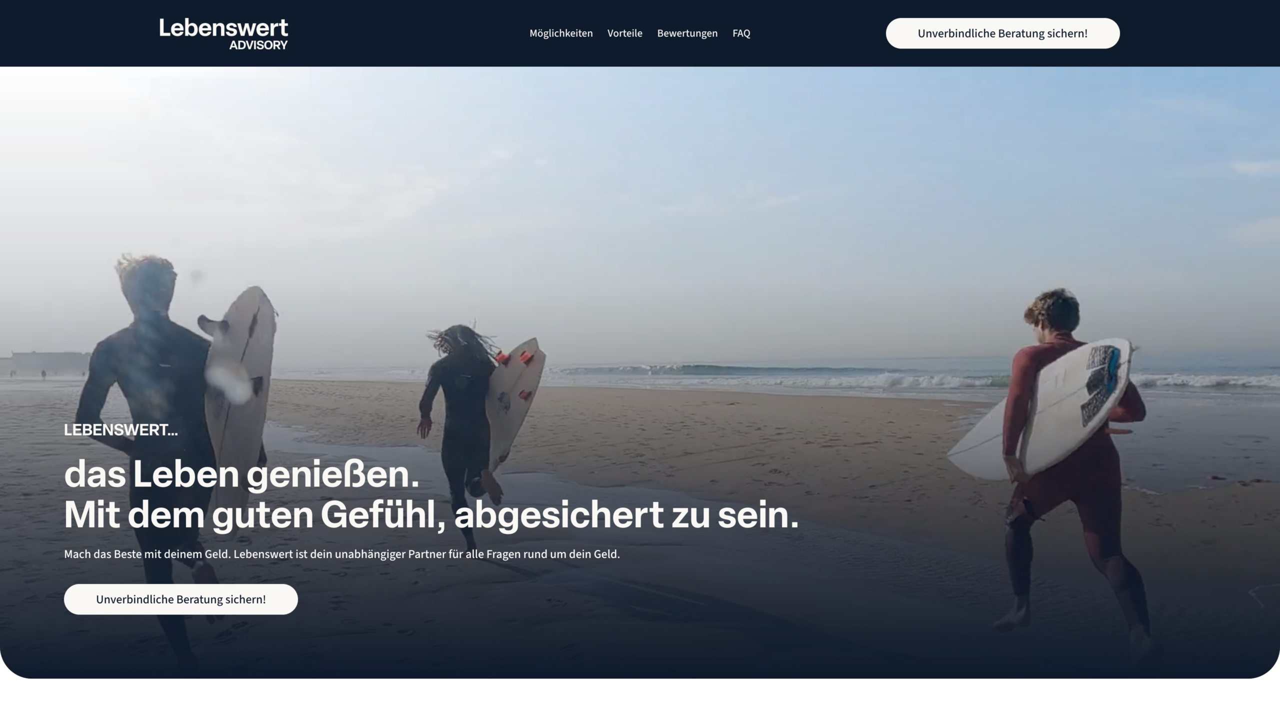 Referenzprojekt – Website von Golden Frame