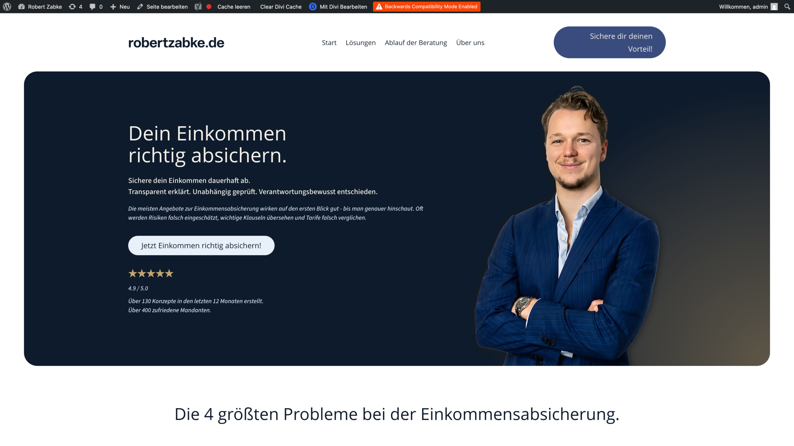 Lebenswert Advisory – Website von Golden Frame