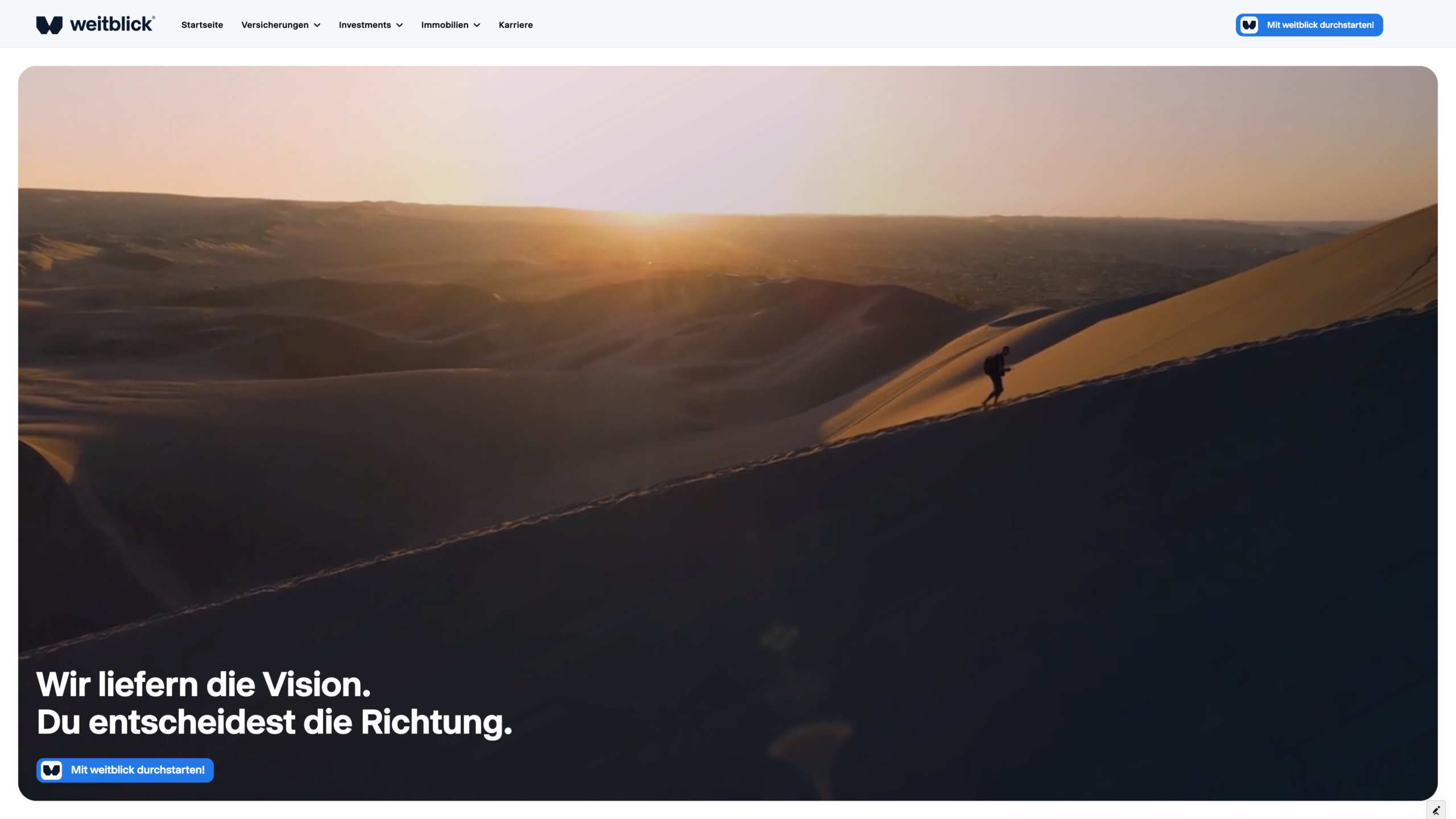 Weitblick Group – Website von Golden Frame
